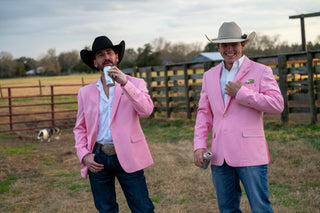Pink Cadillac Cowboy Sport Coat by Espuela Design Co. Lightweight Western Blazer with Modern Athletic Fit